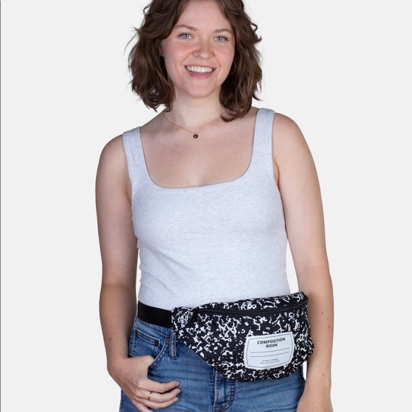 Composition Notebook Black And White Hip Cool Hipster Fanny Pack School New - Picture 5 of 8
